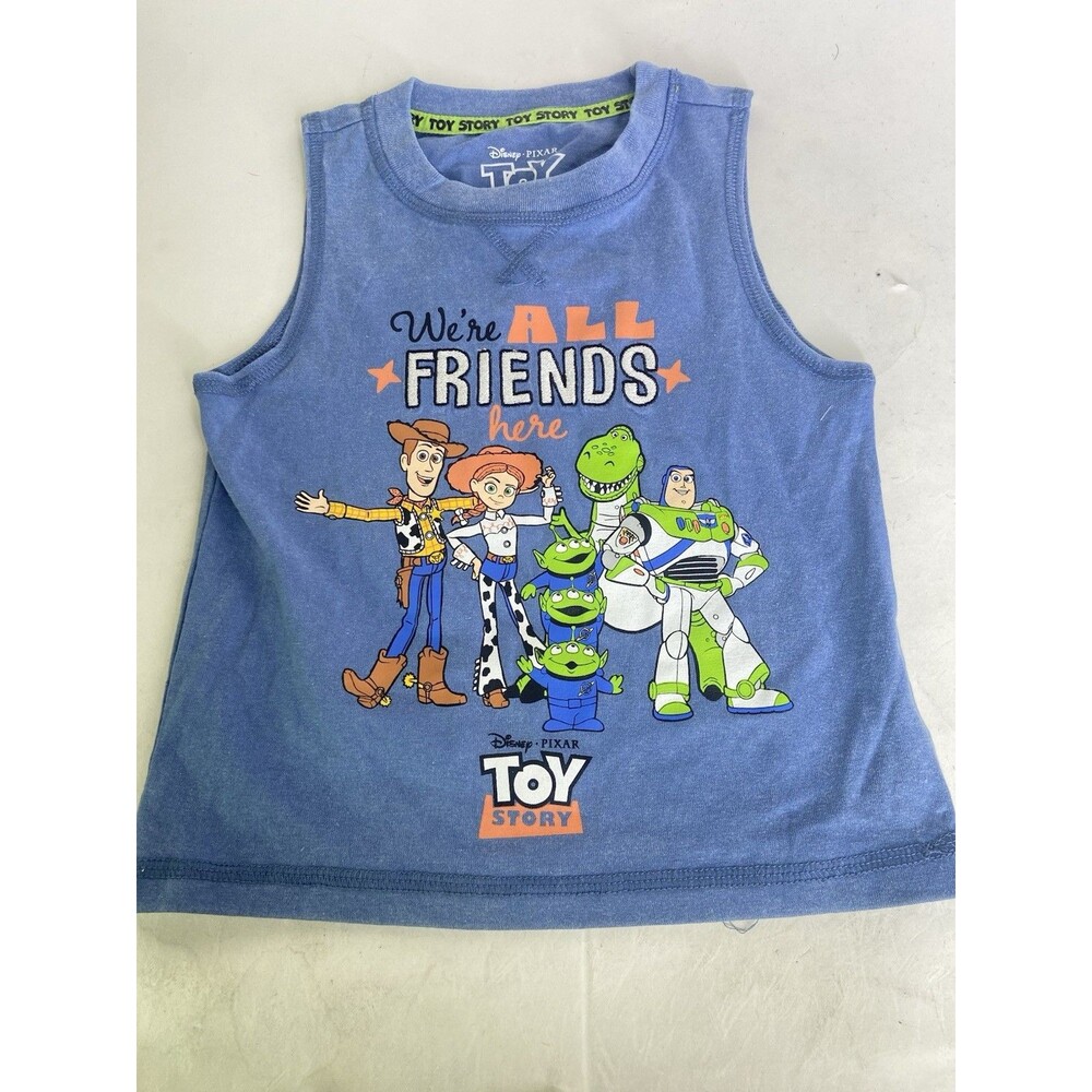 Disney Toy Story Double Sided Sleeveless Tank Shirt Toddler Boys Size 2T